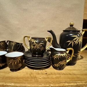 Vintage “Golden Bamboo Elegance” Japanese Tea Set – Durlaque, Made in Japan